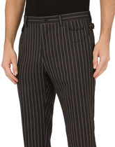 Pinstripe wool pants - | Dolce & Gabbana