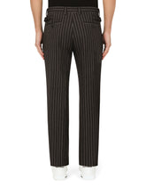 Pinstripe wool pants - | Dolce & Gabbana