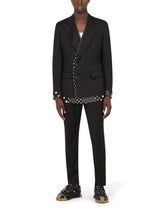 Stretch wool pants with belt - | Dolce & Gabbana