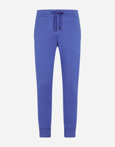 Jersey jogging pants with branded plate - | Dolce & Gabbana