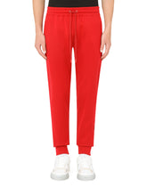 Jersey jogging pants with DG patch - | Dolce & Gabbana