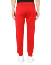 Jersey jogging pants with DG patch - | Dolce & Gabbana