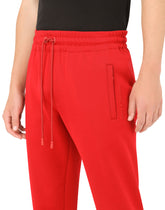 Jersey jogging pants with DG patch - | Dolce & Gabbana