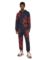 Jersey jogging pants with coral print - | Dolce & Gabbana