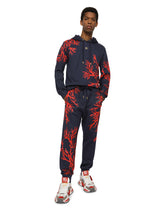Jersey jogging pants with coral print - | Dolce & Gabbana