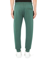 Jersey jogging pants with embroidery - | Dolce & Gabbana