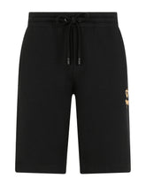 Jersey jogging shorts with embroidery - | Dolce & Gabbana