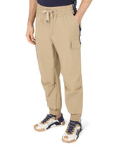Stretch cotton cargo pants with denim details - | Dolce & Gabbana