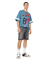 Stretch light blue wash denim shorts - | Dolce & Gabbana