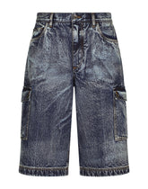Blue wash denim shorts - | Dolce & Gabbana