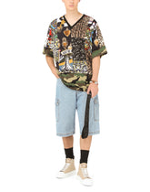 Light blue denim cargo shorts - | Dolce & Gabbana
