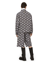 Cotton jacquard cargo shorts with DG logo - | Dolce & Gabbana