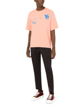 Stretch cotton cargo pants with patch embellishment - | Dolce & Gabbana