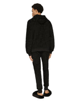 Jersey jacquard jogging pants with DG logo - | Dolce & Gabbana