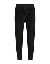 Jersey jacquard jogging pants with DG logo - | Dolce & Gabbana