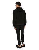 Jersey jacquard jogging pants with DG logo - | Dolce & Gabbana