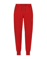 Jersey jogging pants with DG embroidery - | Dolce & Gabbana