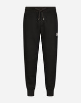Technical jersey jogging pants with patch - | Dolce & Gabbana