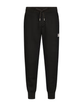 Technical jersey jogging pants with patch - | Dolce & Gabbana