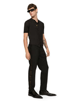 Pants with lace side bands - | Dolce & Gabbana