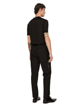 Pants with lace side bands - | Dolce & Gabbana