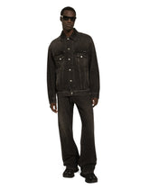 Oversize gray washed denim jeans - | Dolce & Gabbana