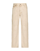 Overdyed jeans with raw hem details - | Dolce & Gabbana