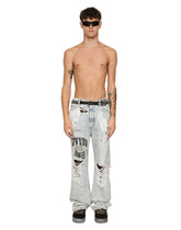 Oversize jeans with rips, print and DGVIB3 patch - | Dolce & Gabbana