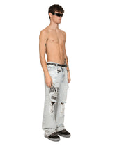 Oversize jeans with rips, print and DGVIB3 patch - | Dolce & Gabbana
