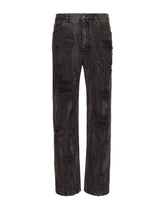 Washed oversize jeans with rips and abrasions - | Dolce & Gabbana