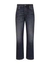 Oversize blue washed denim jeans - | Dolce & Gabbana