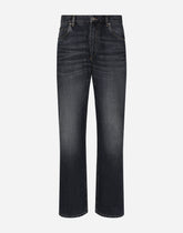 Oversize blue washed denim jeans - | Dolce & Gabbana