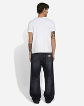 Oversize blue washed denim jeans - | Dolce & Gabbana