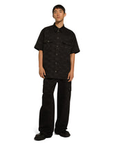 Cotton cargo pants with jacquard DG logo - | Dolce & Gabbana