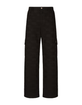 Cotton cargo pants with jacquard DG logo - | Dolce & Gabbana
