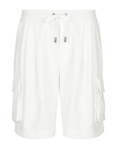 Jersey jogging shorts with embossed DG logo - | Dolce & Gabbana