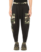 Jogging pants with camouflage-print details - | Dolce & Gabbana