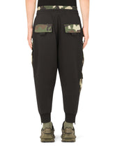 Jogging pants with camouflage-print details - | Dolce & Gabbana