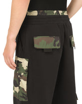 Jogging pants with camouflage-print details - | Dolce & Gabbana