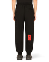 Cotton jogging pants with patch - | Dolce & Gabbana