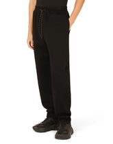 Cotton jogging pants with patch - | Dolce & Gabbana