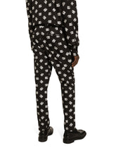 Poplin pants with DG logo print - | Dolce & Gabbana