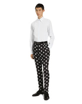 Silk twill pants with DG Monogram print - | Dolce & Gabbana