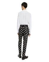 Silk twill pants with DG Monogram print - | Dolce & Gabbana