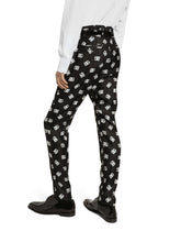 Silk twill pants with DG Monogram print - | Dolce & Gabbana