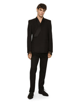 Tailored stretch wool tuxedo pants - | Dolce & Gabbana