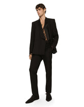 Tailored stretch wool tuxedo pants - | Dolce & Gabbana