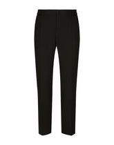 Tailored stretch wool tuxedo pants - | Dolce & Gabbana