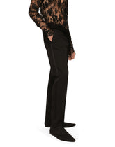 Tailored stretch wool tuxedo pants - | Dolce & Gabbana