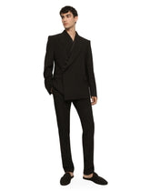 Tailored stretch wool tuxedo pants - | Dolce & Gabbana